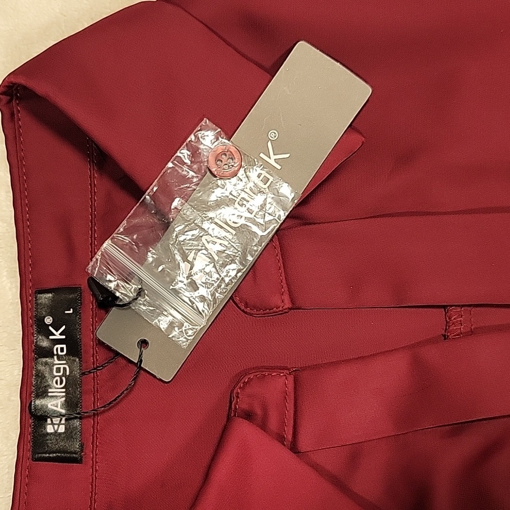 Allegra K Elegant Burgundy Women's Blouse, NWT - Picture 11 of 12